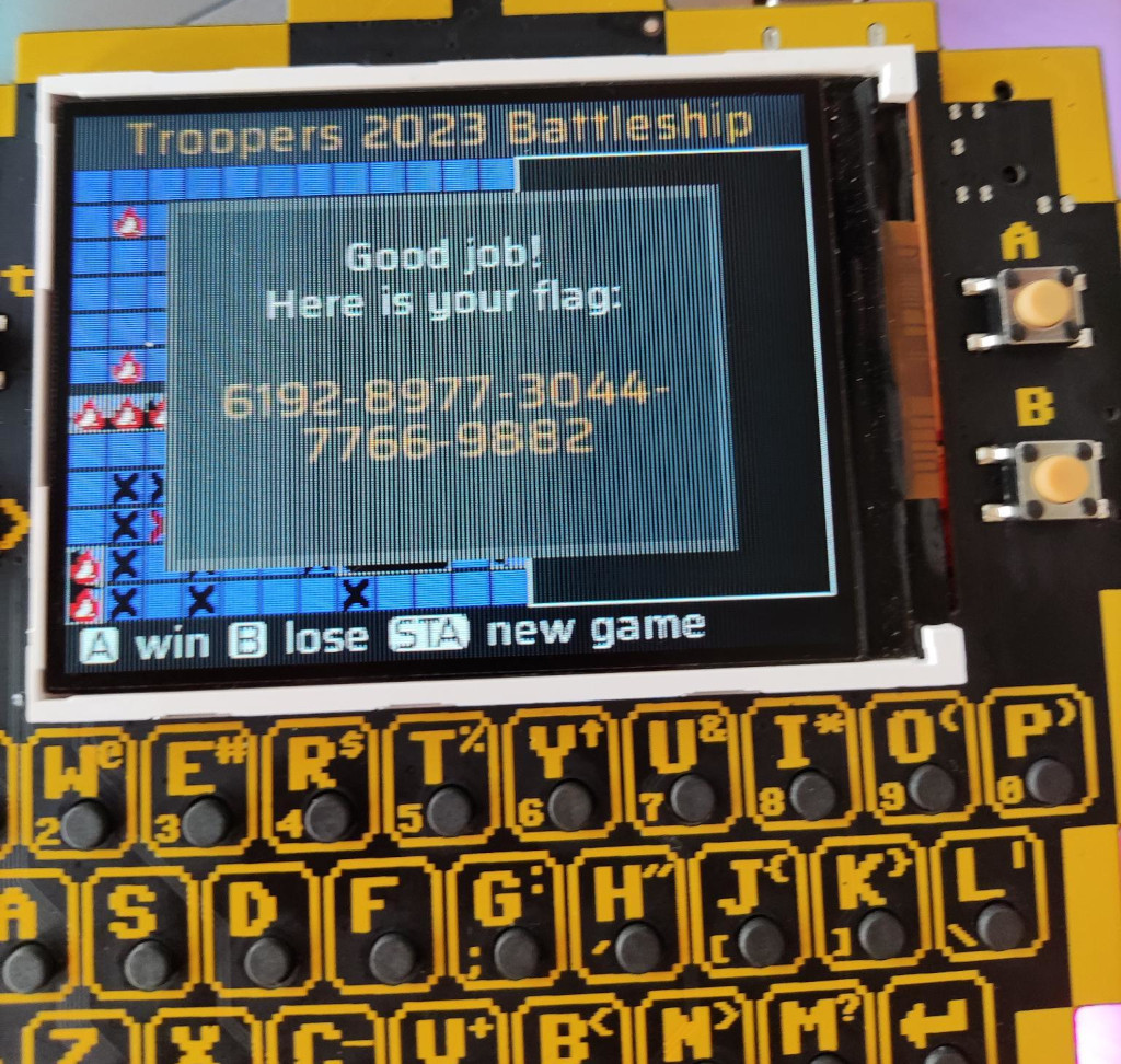 We got the token! /images/troopers23-battleship-flag.jpg